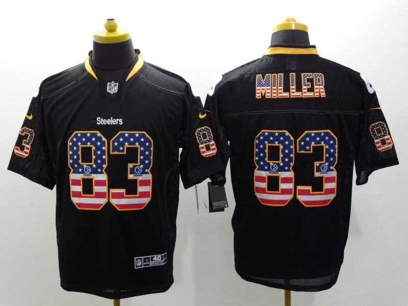 Men's Pittsburgh Steelers Heath Miller #83 Black Jersey